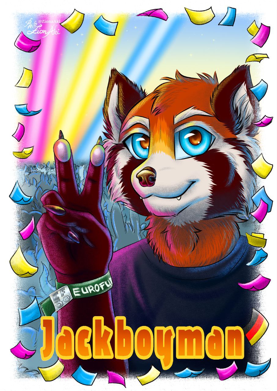 EF Day badge, Jackboyman peace sign